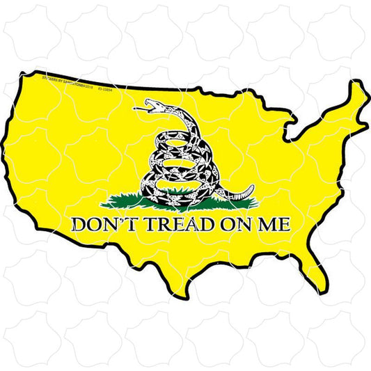 Dont Tread Yellow Dont Tread On Me Yellow US Map