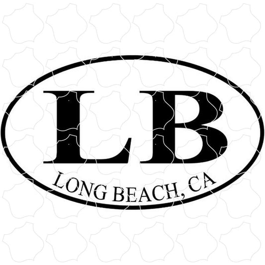 Long Beach, CA Black and White Euro Oval