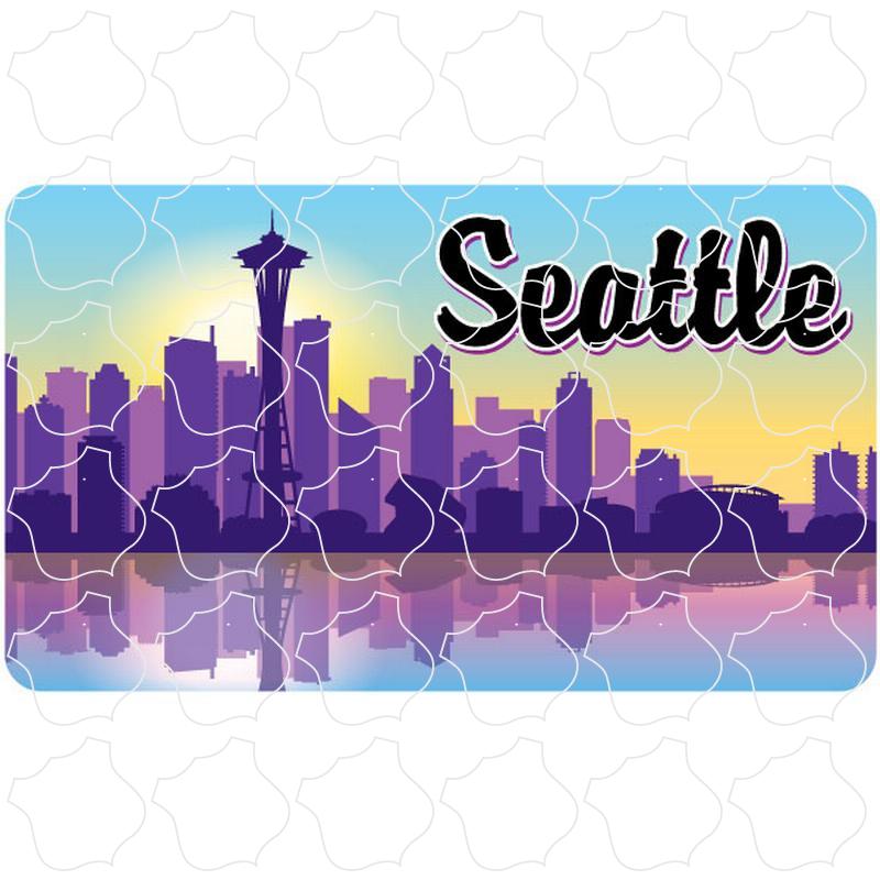 Seattle Purple City Silhouette Seattle, WA Purple City Silhouette