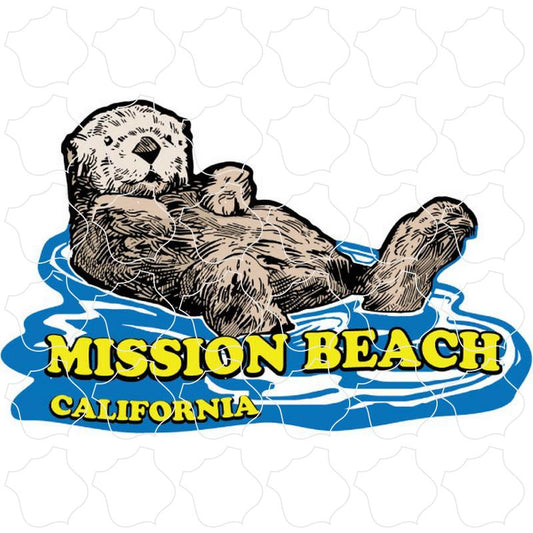 Mission Beach, California Sea Otter Floating