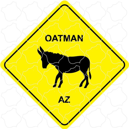 Oatman, AZ Crossing Sign With Burro