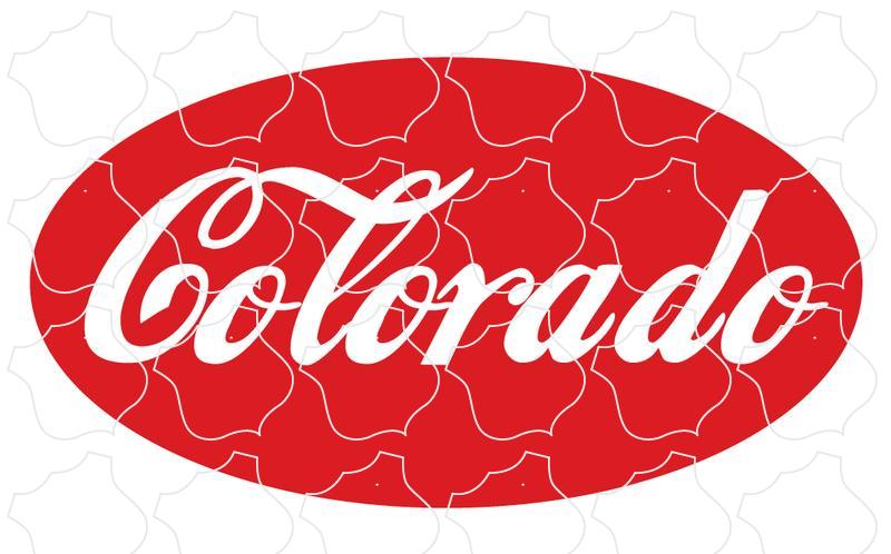 Colorado Script on Red Oval Colorado Enjoy Red Oval (like 41501)