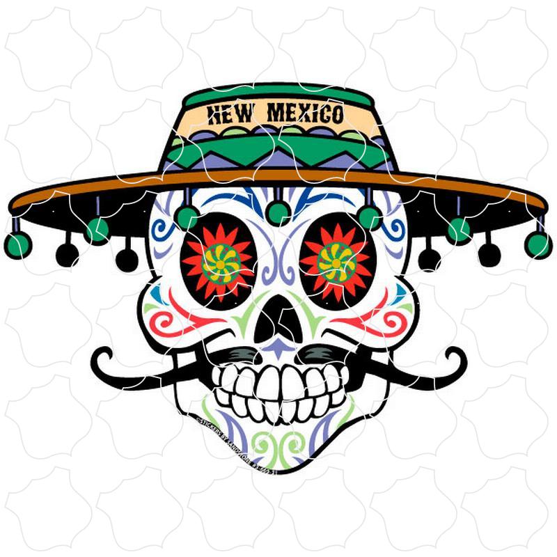 New Mexico Tassel Hat Sugar Skull