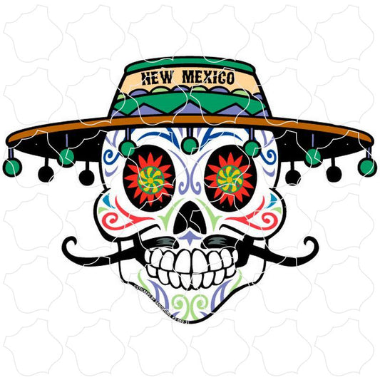 New Mexico Tassel Hat Sugar Skull