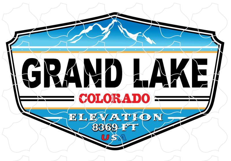 Grand Lake, CO Blue Mountain Elevation Shield