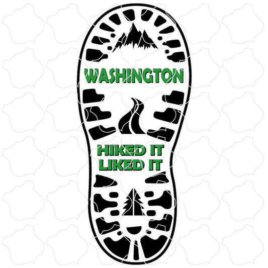 Washington Hiked It Boot Prints