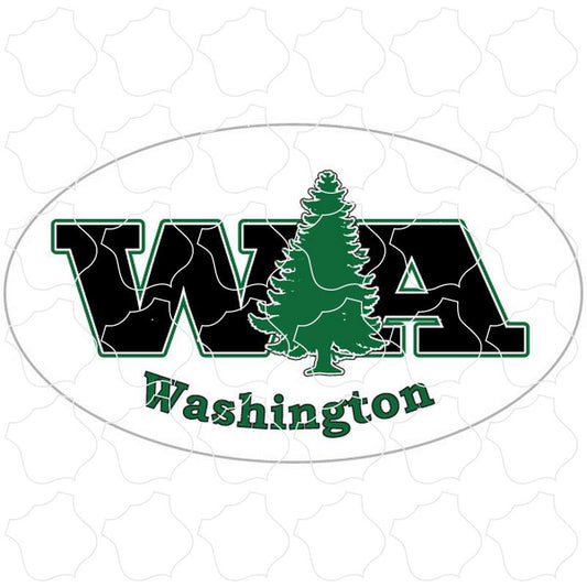 Washington WA Fir Tree Euro Oval