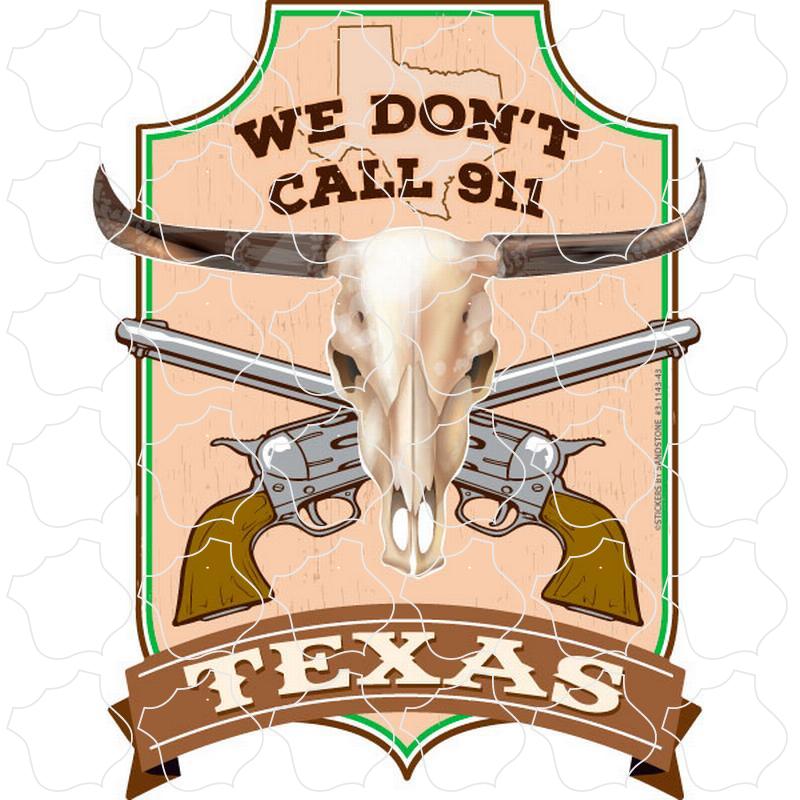 Texas Guns & Steer Skull Plaque
