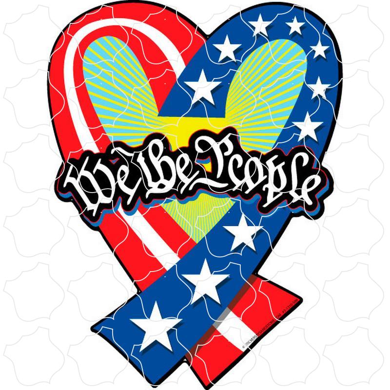 We the People Heart Ribbon