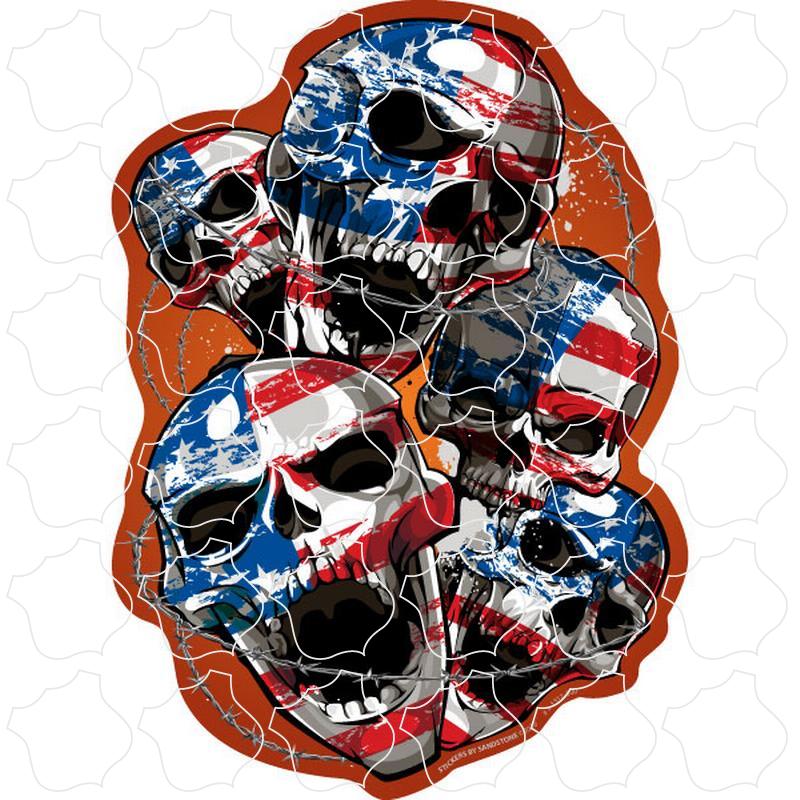 Patriotic Skulls Cluster