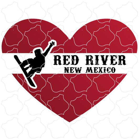 Red River, New Mexico Heart Snow Board