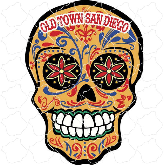 Old Town San Diego Sugar Skull Orange