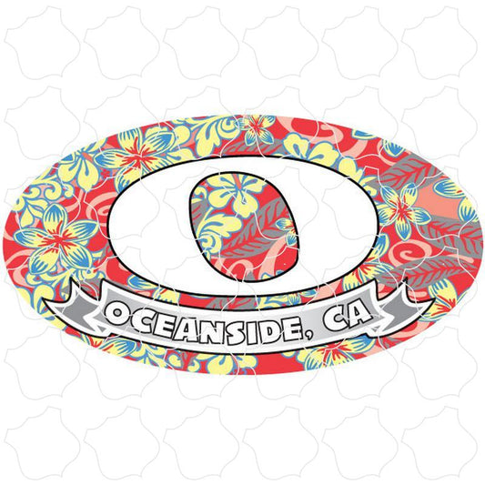 Oceanside, CA Floral Filled Euro Oval