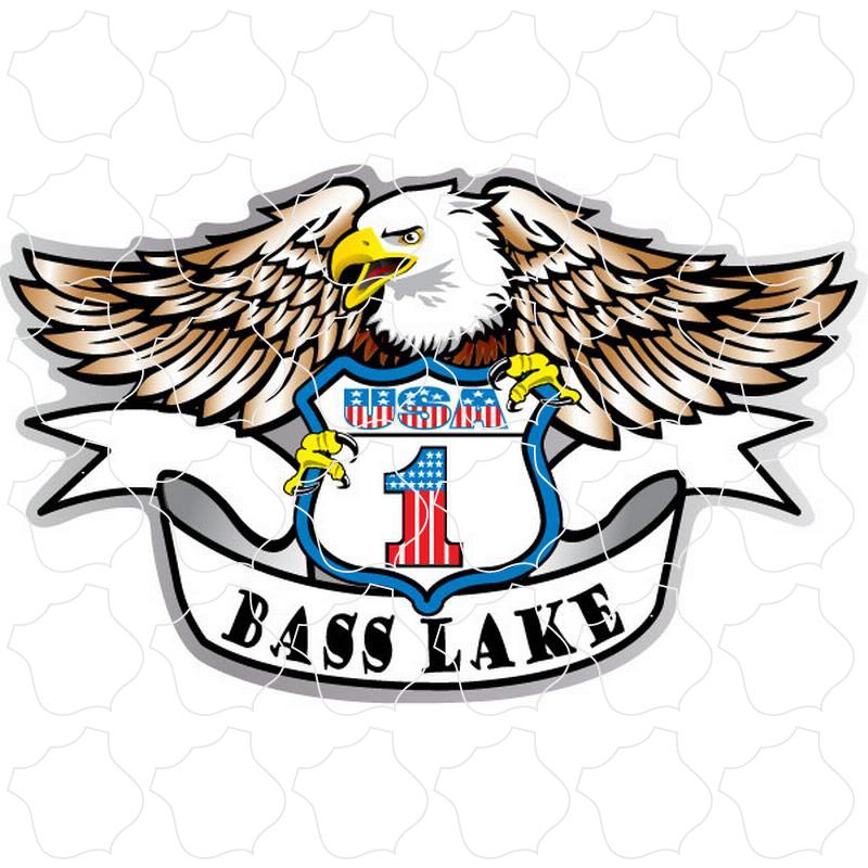 Bass Lake, CA Eagle No.1 USA Shield