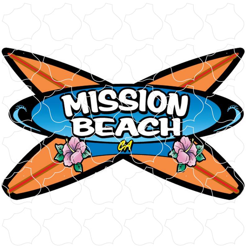 Mission Beach Orange Crossing Surfboards