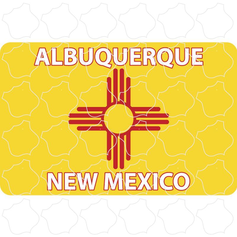 Albuquerque, NM New Mexico Flag