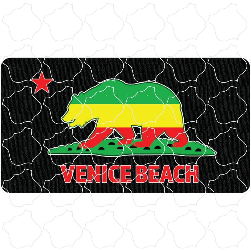 Venice Beach, CA Black Rasta Bear Flag