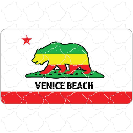 White CA Rasta Flag Venice Beach, CA White California Rasta Flag