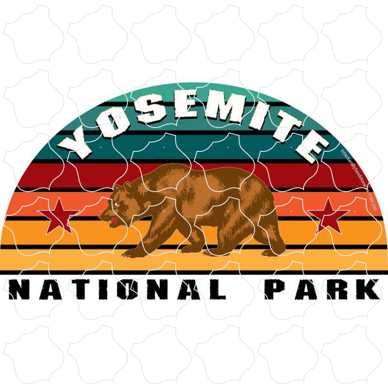 Yosemite National Park Striped Half Circle Bear