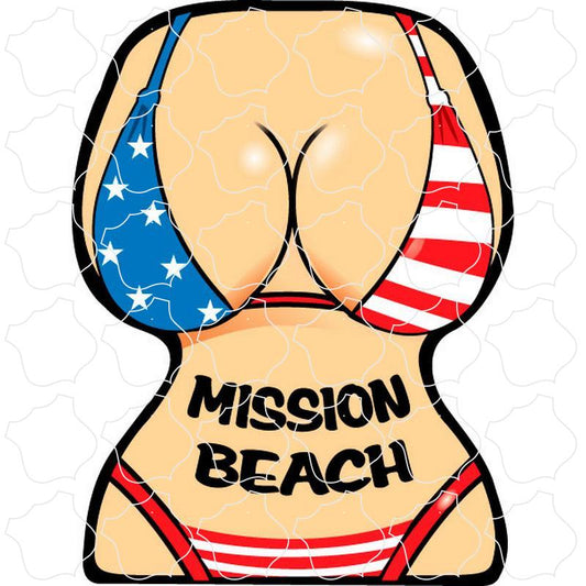 Mission Beach Flag Bikini Front Torso