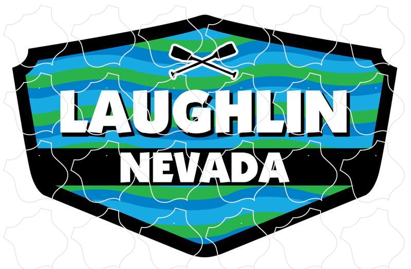 Laughlin Blue & Green Wavy Shield