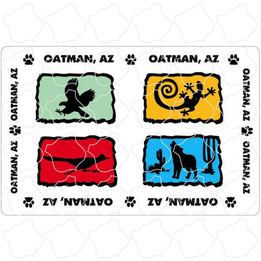 Oatman, AZ 4 Animals Silhouette