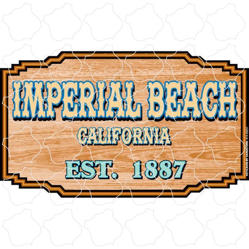 Imperial Beach, CA Wood Icon Sign