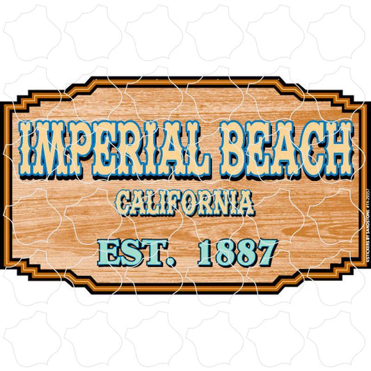 Imperial Beach, CA Wood Icon Sign