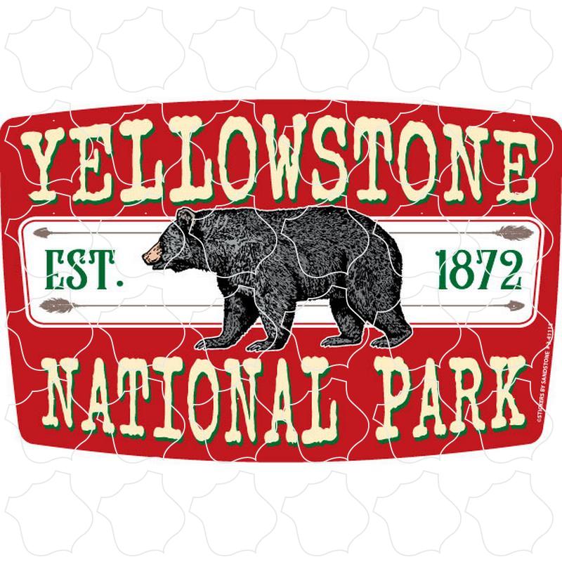 Dark Red Bear Rectangle Yellowstone National Park Dark Red Bear Rectangle