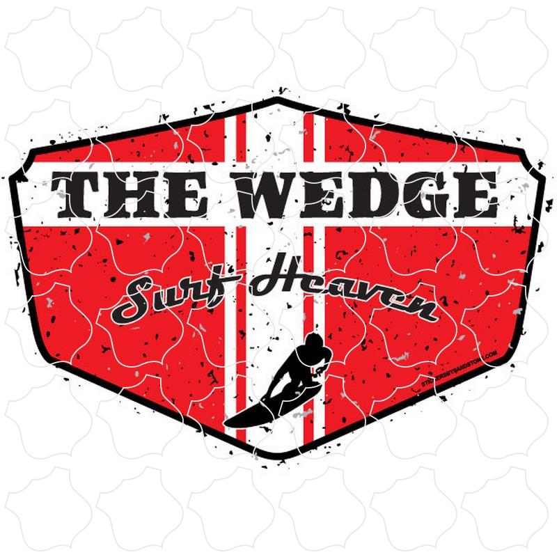 The Wedge Red Distressed Surfer Shield