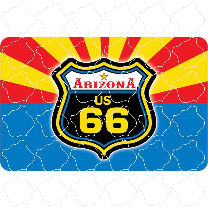 Arizona Route 66 Shield Flag