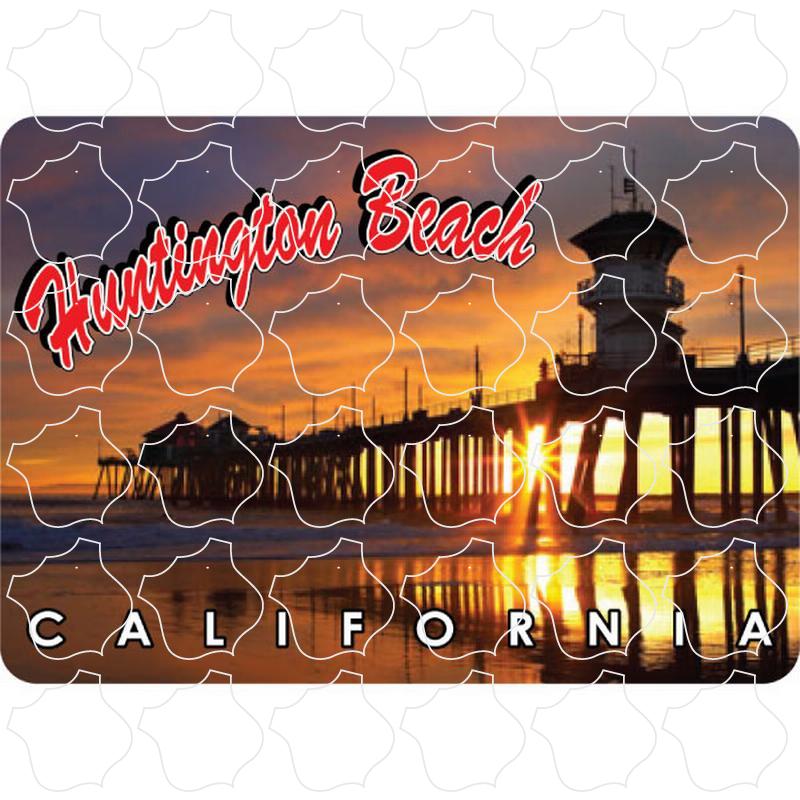 Huntington Beach, CA Sunset Pier Photo