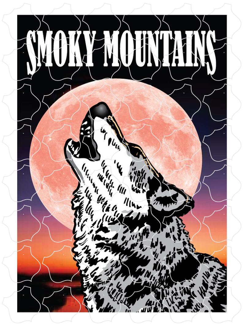 Great Smoky Mountains Howling Wolf Pink Moon