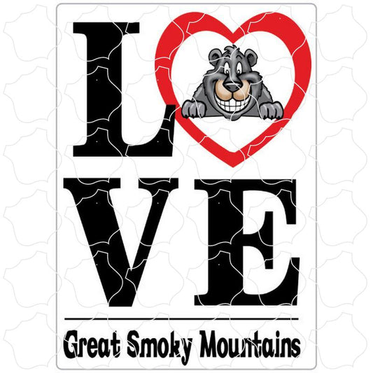 Great Smoky Mountains LOVE w Bear Vert