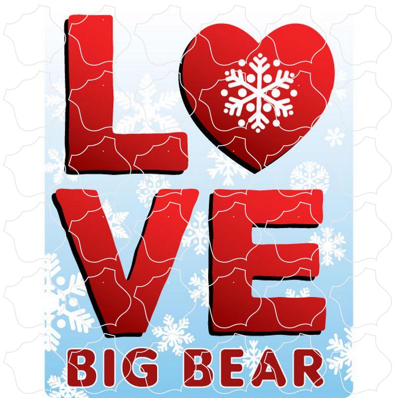 Big Bear Love Heart Snowflake