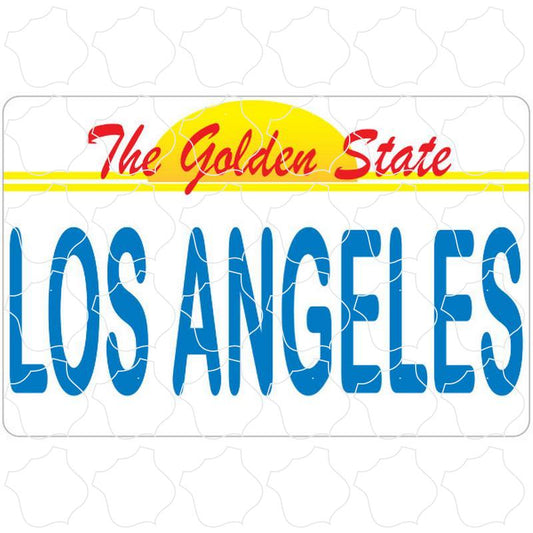 Los Angeles Golden State License Plate