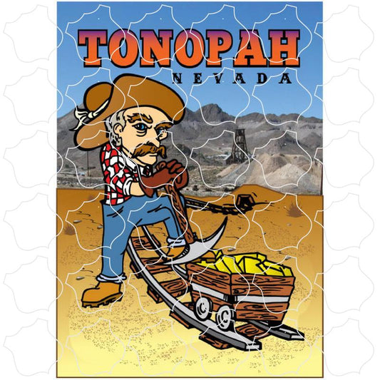 Miner Cartoon Vertical Tonopah NV Miner Cartoon Vertical