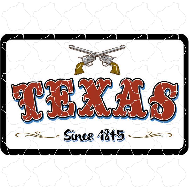 Texas Western Style Red Lettering