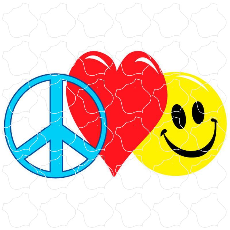 Peace Love Happy Face Peace, Love, Happy Face