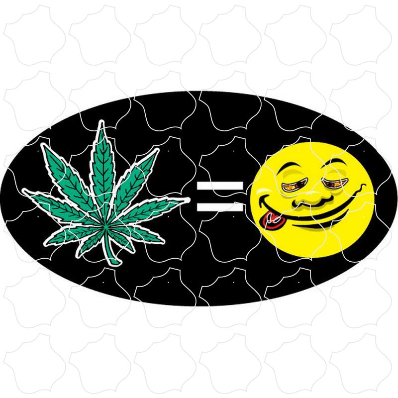 Pot Leaf Equals Happy Face