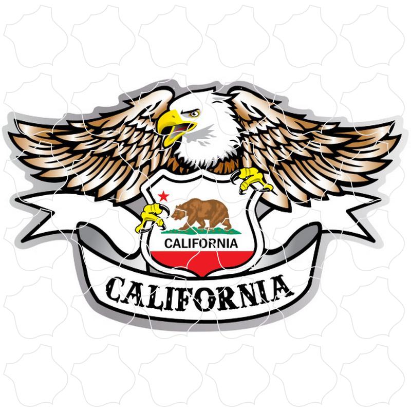 California Eagle Flag Shield