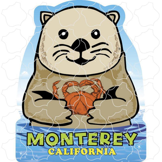 Monterey, California Sea Otter Cartoon