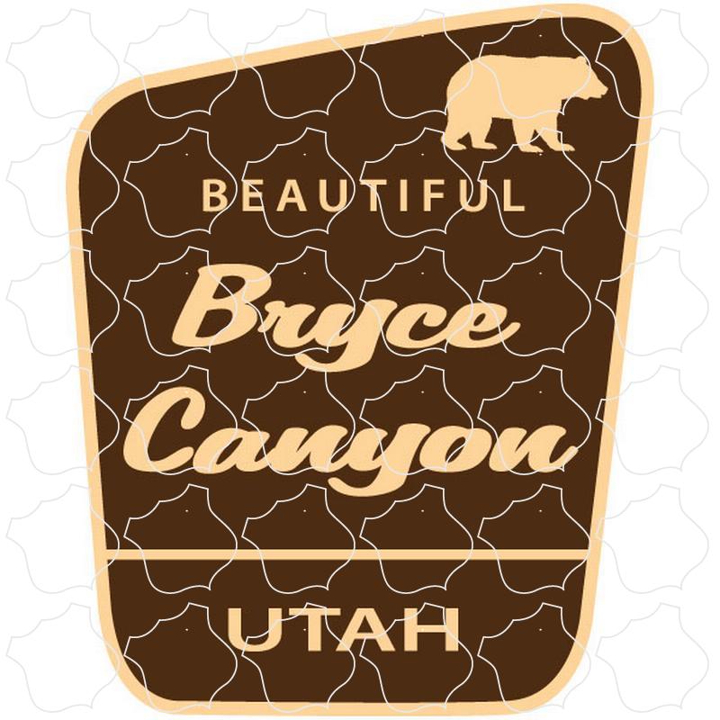 Bryce Canyon, Utah Brown Angled Park Sign