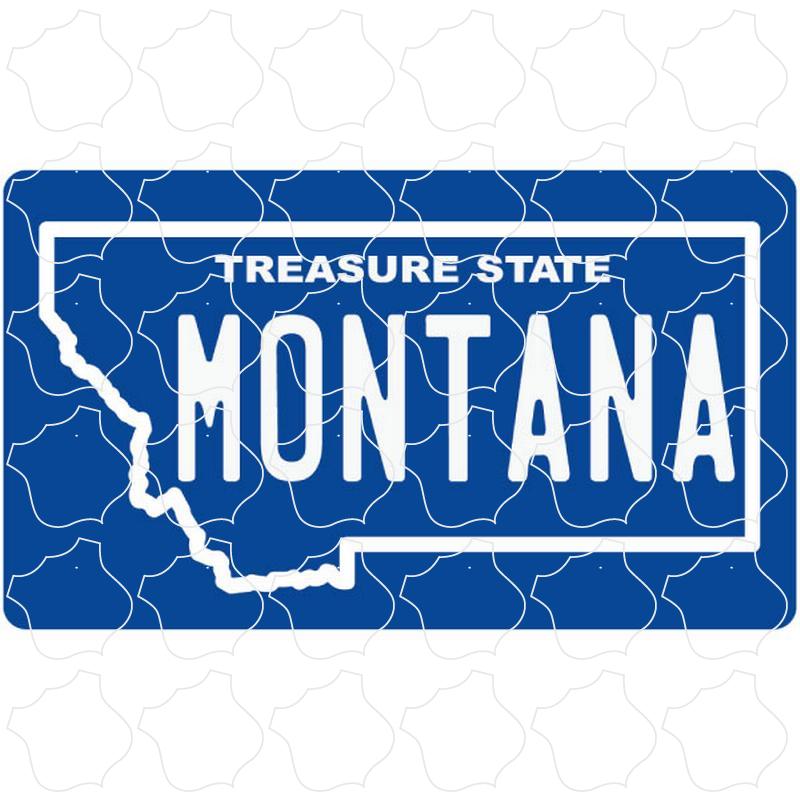 Montana State Outline Blue Montana State Outline Blue Background