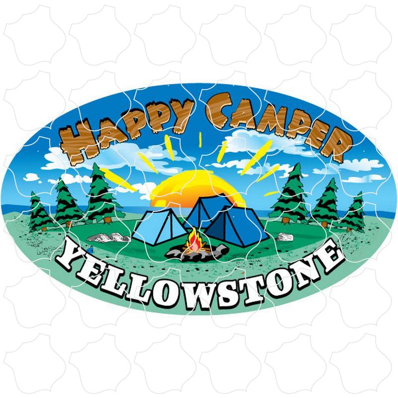 Happy Camper Oval Yellowstone National Park Happy Camper Oval