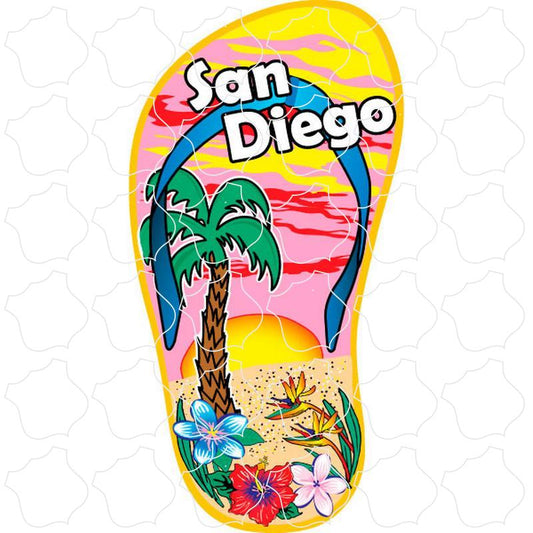 San Diego Single Palm & Sun Flip Flop