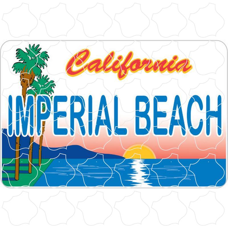 Imperial Beach Palms Sunset License Plate