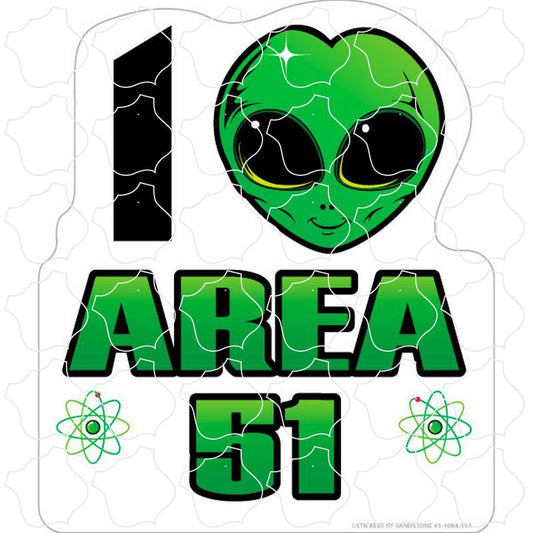 Area 51 Alien Head Heart