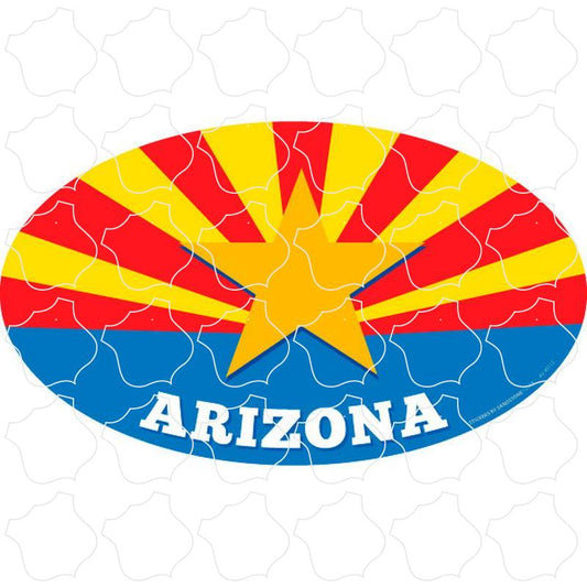 Arizona Arizona Flag Oval