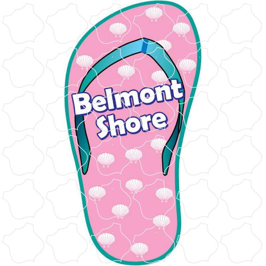 Pink Shell Print Flip Flop Belmont Shore, CA Pink Shell Print Flip Flop